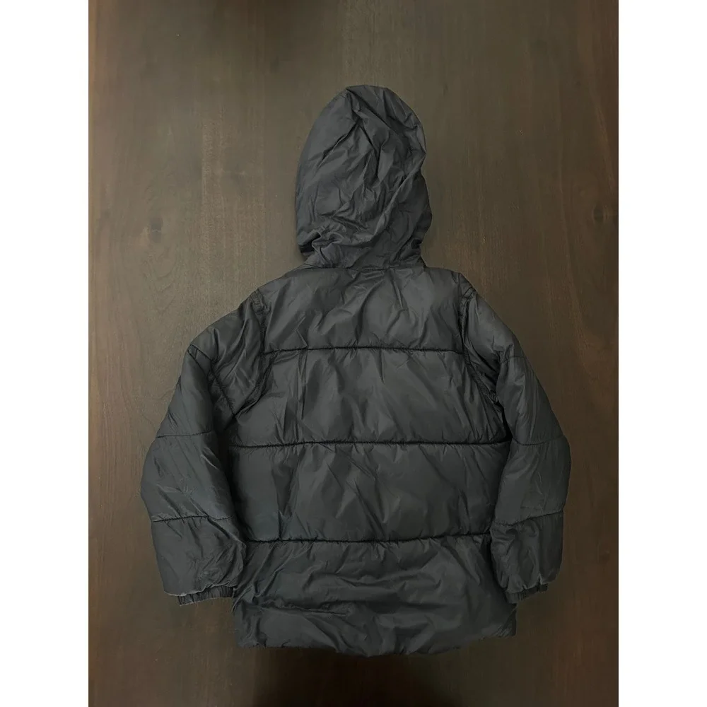 Old Navy Kids Black Puffer Jacket Hooded Fleece Lined Quilted Coat Size S 6-7